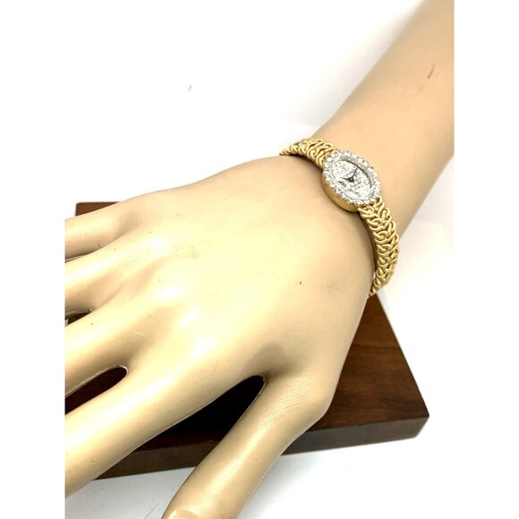 Jules Jurgensen Women's Watch Vintage Cocktail 14k Gold Diamond Swiss Quartz - Picture 4 of 15